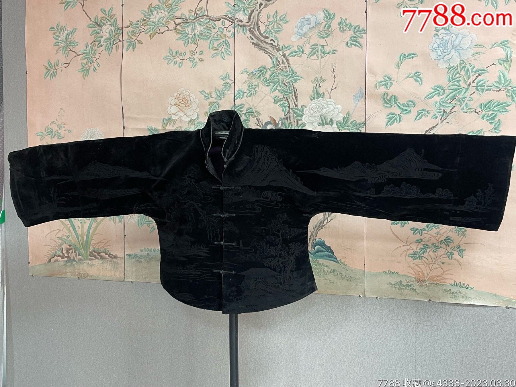 清代漳绒山水上衣-价格:8508元-se92972611-丝织原料-零售-7788收藏__收藏热线