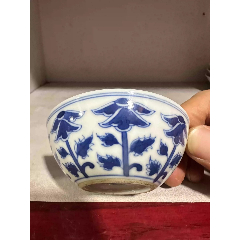 清代缠枝莲纹青花碗-茶杯/茶盅/茶盏-7788旧书网