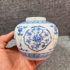 古董老瓷器传世明代清代宣德青花缠枝莲天字罐_青花瓷_博古堂藏苑【7788