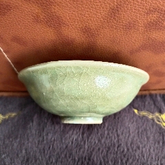 元代龙泉窑贴塑龟寿图纹盌-青瓷/秘色瓷-7788红宝书