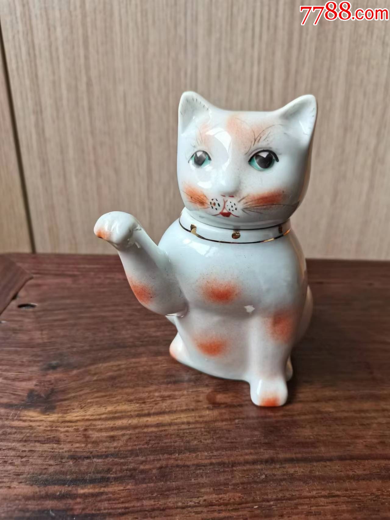 上世纪七八十年代瓷猫壶橘猫壶猫星人猫咪_彩绘瓷/彩瓷_图片价格_收藏