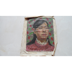 早期老油画——女人（专业油画家作品，绘画好）疑为名家作品，长45公分，宽34公分