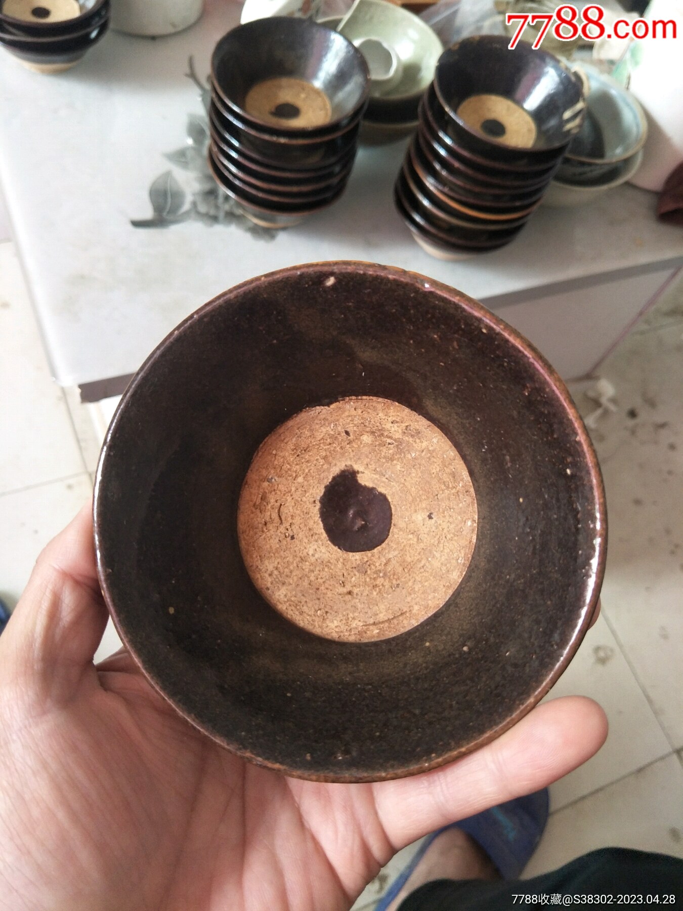 清代民国五六七年代茶叶末釉茶盏酒盏茶楼茶馆酒馆酒楼必备喝茶利器临清运河古玩店古陶-价格:69元-se93565884-酱釉瓷/紫金釉-零售 ...