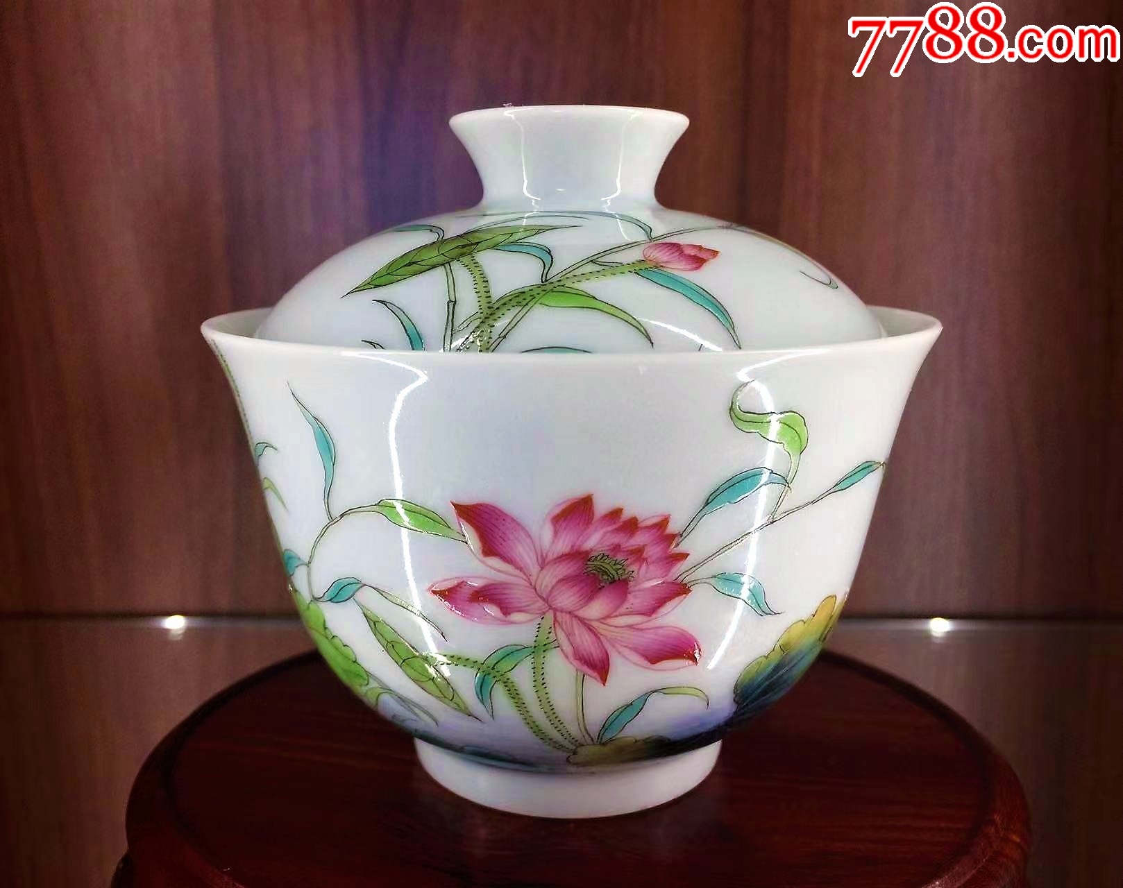 盖碗茶杯(柴窑烧制),著名清风瓷玉窑口