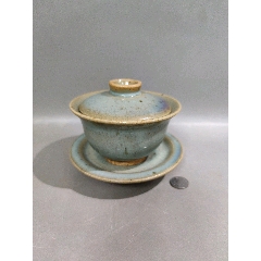 收藏高古瓷老窑瓷宋代瓷器钧窑汝窑定窑旧藏一套钧瓷茶盏_花釉/窑变瓷_