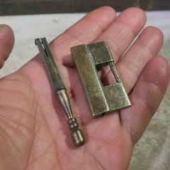 明式老銅鎖_雷雷的店