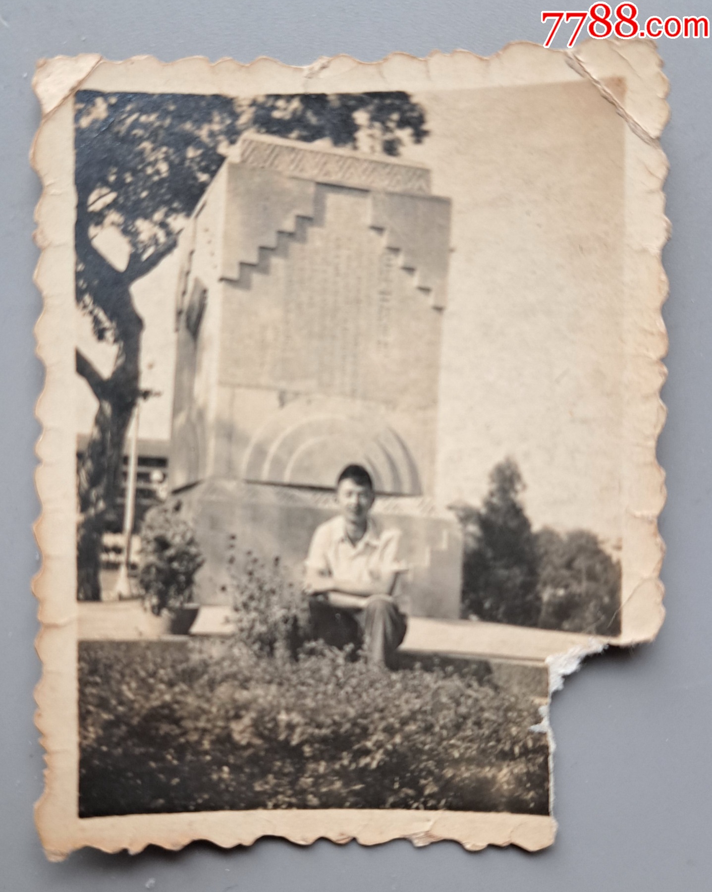 早期广州伍廷芳伍博士纪念碑老照片7788商城