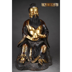 精铸紫铜胎鎏金东方朔坐像_铜像/铜佛像_旧书收藏_回收价格_7788书籍