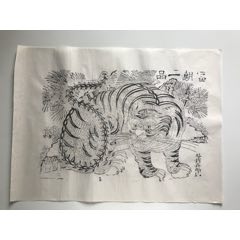 山东潍坊木版年画线版【当朝一品】