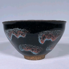 宋汝窑包口冰裂纹胆瓶，高16直径9.5cm-彩绘瓷/彩瓷-7788红宝书
