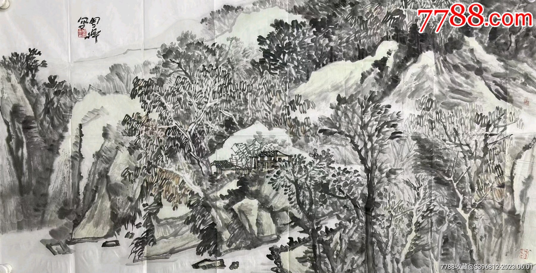 周鼎,作品_山水国画原作_运转阁【7788收藏__收藏热线】
