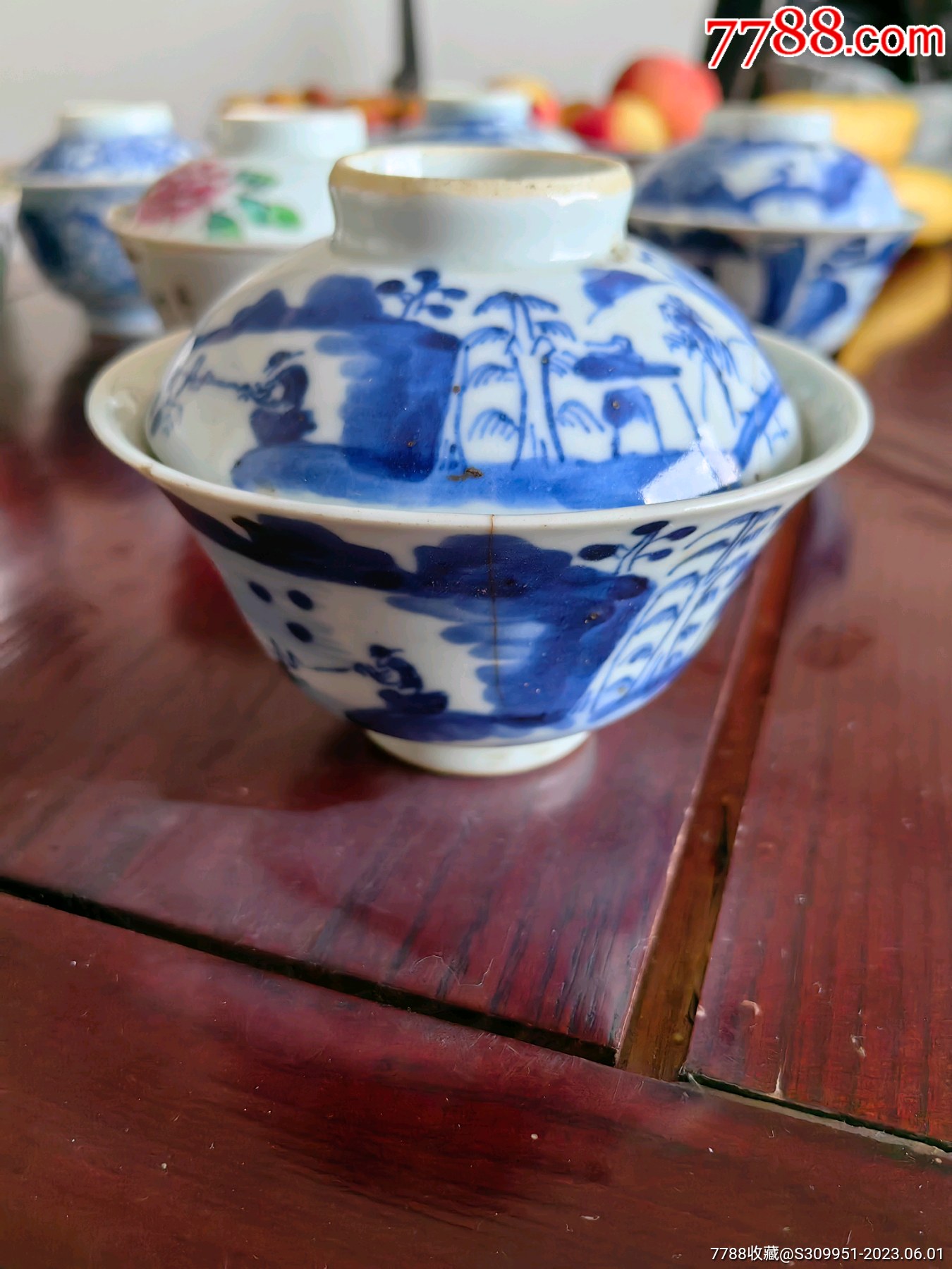 中国清時代　大清康熙年製　青花　馬上杯　タサオ　東さ7-0302☆2F 中国清時代 大清康熙年製 青花 馬上杯 タサオ 東さ7-0302☆2F A