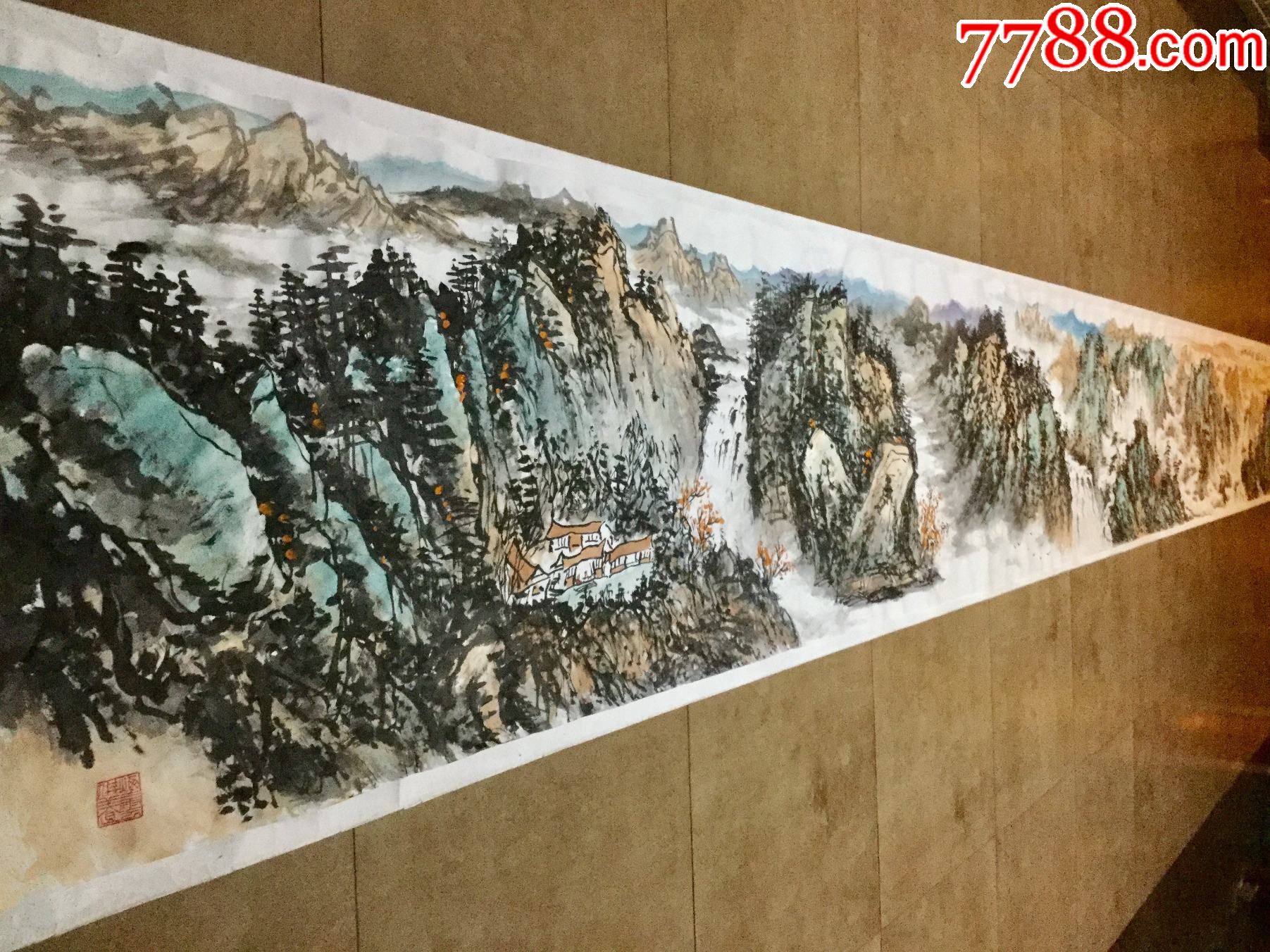 【6×3米巨幅】亦风斋签约画家张跃武作品_山水国画原作_亦风斋书画【7788收藏__收藏热线】