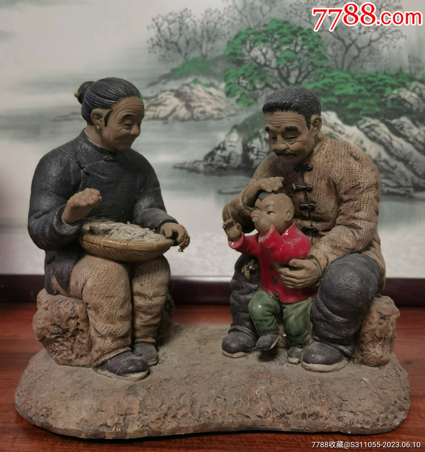 吴满炽，石湾窑工艺美术师、，尺寸为32x27x19，品相如图完好，佛山市
