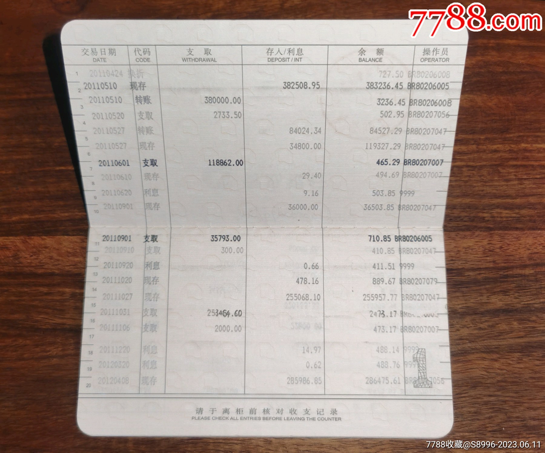 青岛银行.....普通存折_存单/存折_第3张_7788老酒收藏