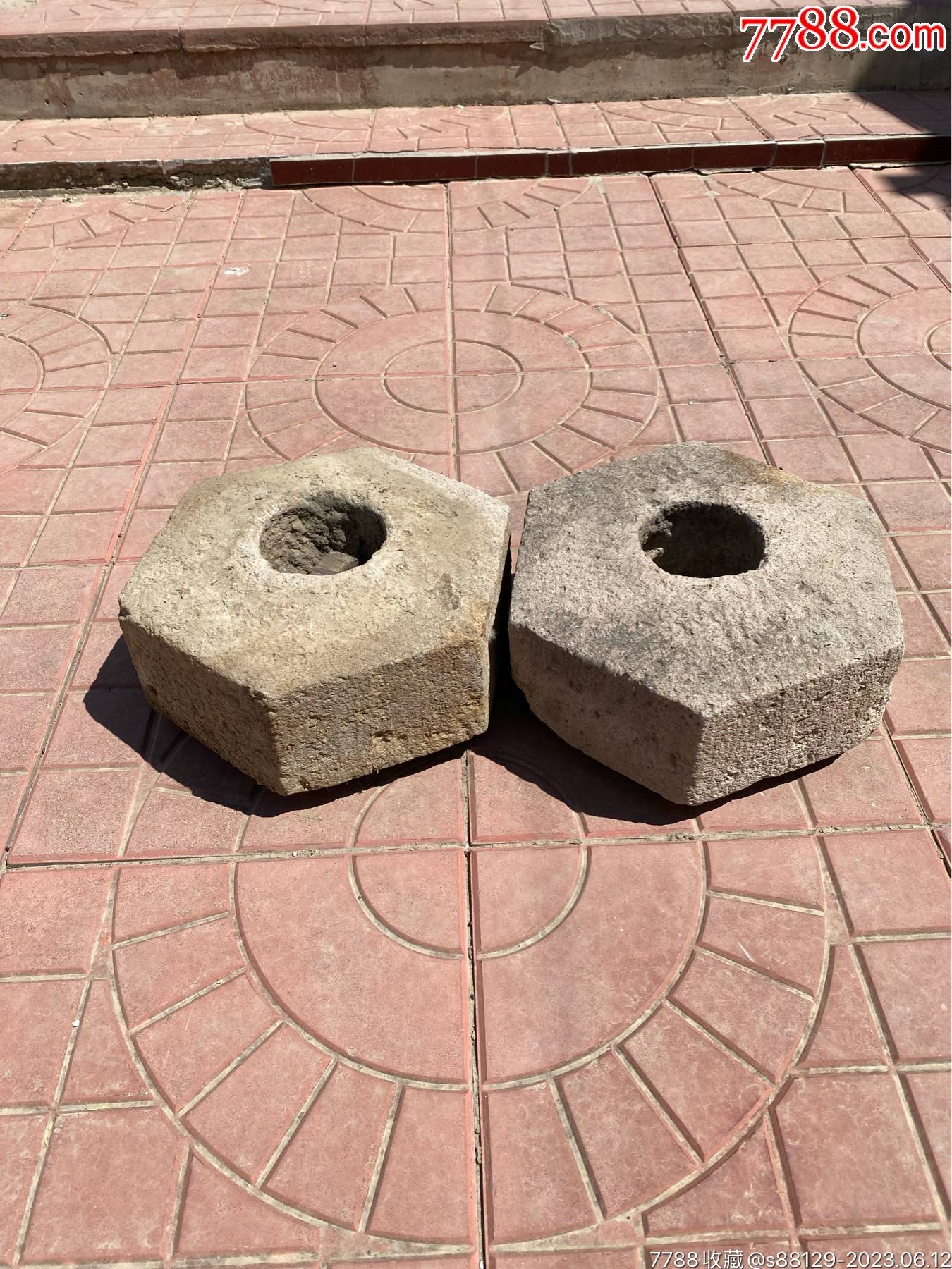 石头底座旗杆石