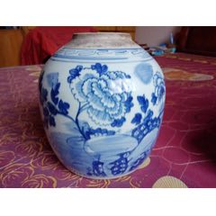 清代青花茶叶罐（缺盖其余品好），放漏价1288包邮[勾引][勾引][勾引]