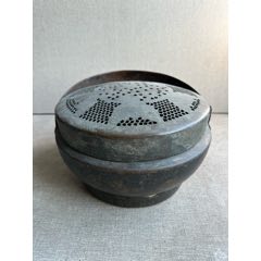 古董古玩收藏杂项清代五福蝙蝠铜炉手炉香炉老铜铜器-铜炉-7788旧书网