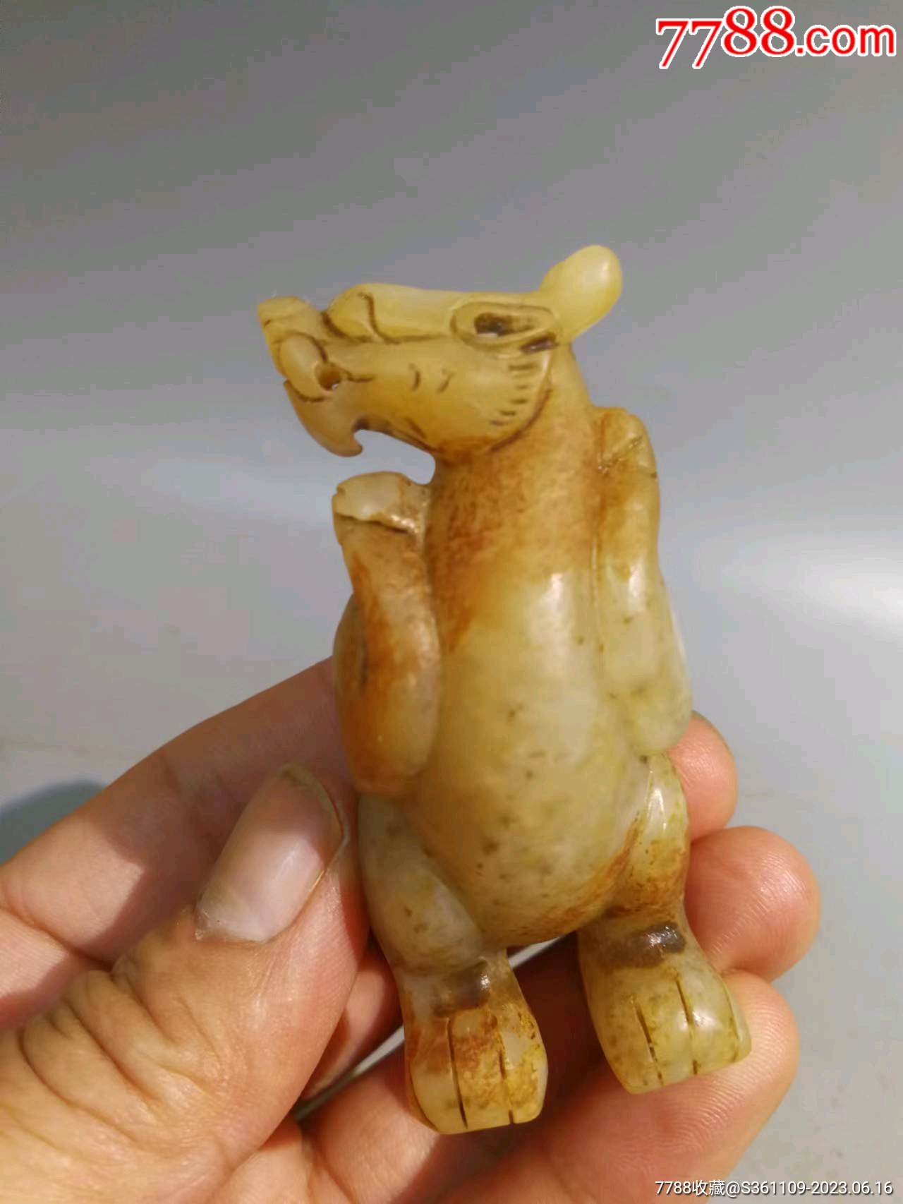 以前收的高古老和田玉玉兽,风化明显,包浆沁色浓厚-价格:288元-se94529042-和田玉-零售-7788收藏__收藏热线