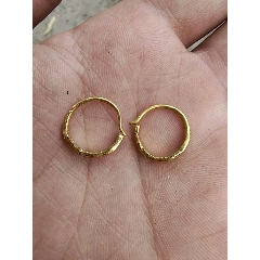 晚清民国时期金耳环一对3.71克