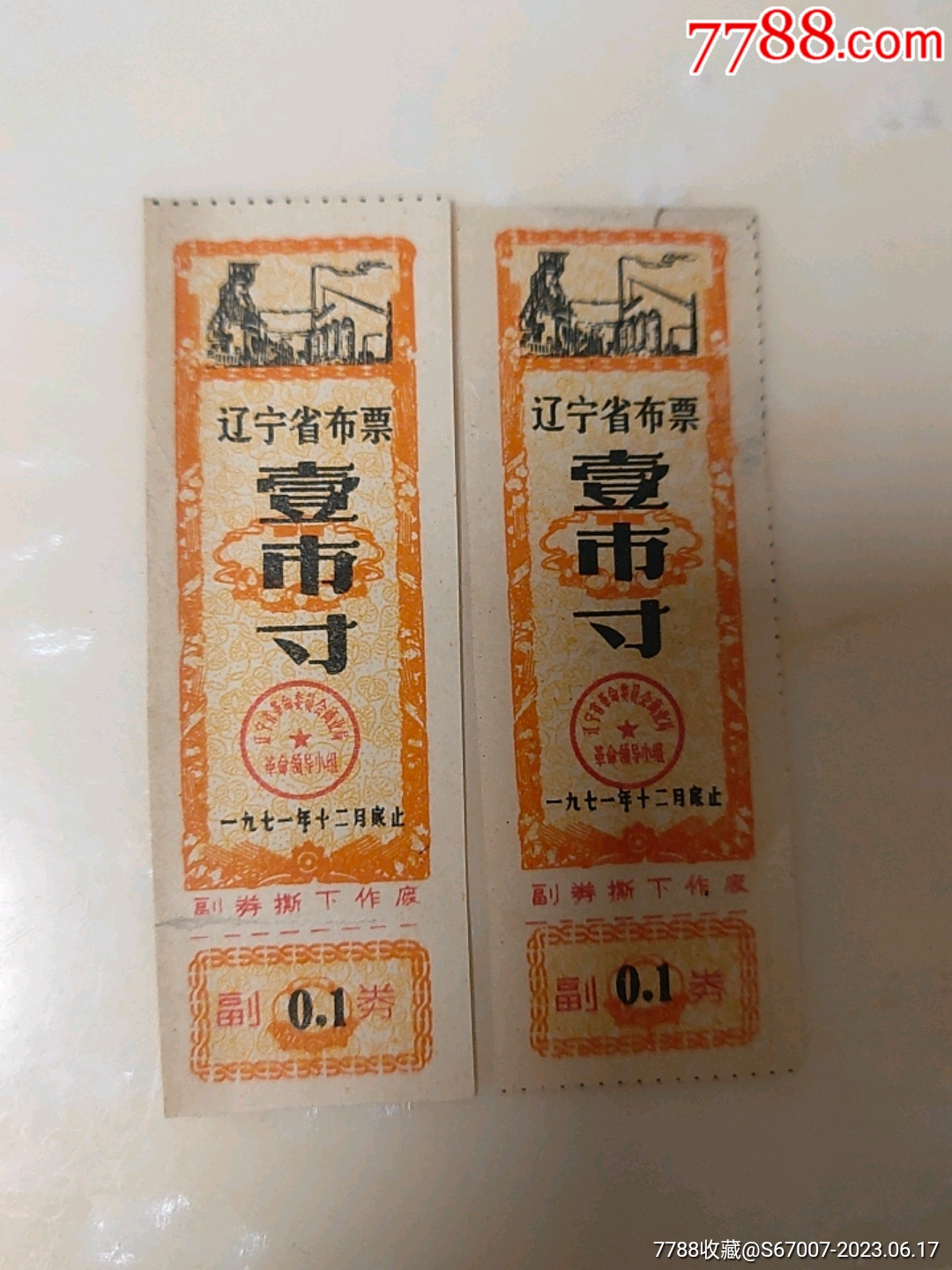 辽宁布票一市寸两张合售_布票_小林收藏在线【7788收藏__收藏热线】