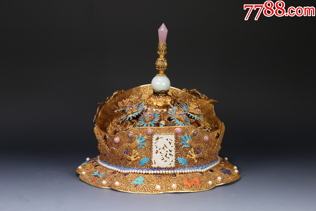 银鎏金花丝点翠龙冠-价格:65000元-se94628233-其他首饰/饰品-零售-7788收藏__收藏热线