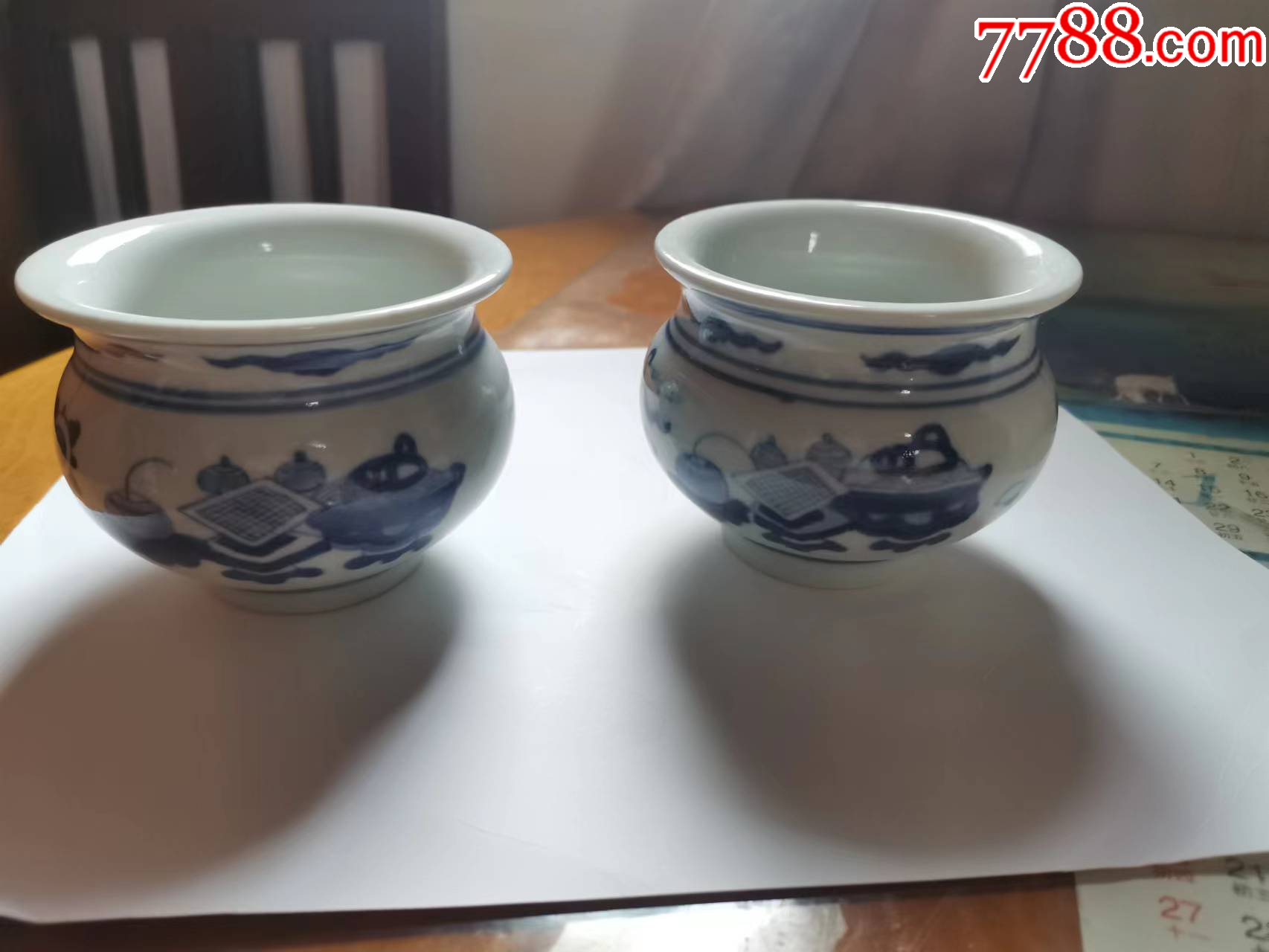 清-乾隆青花博古纹罗汉炉-价格:3300元-se94664299-青花瓷-零售-7788收藏__收藏热线