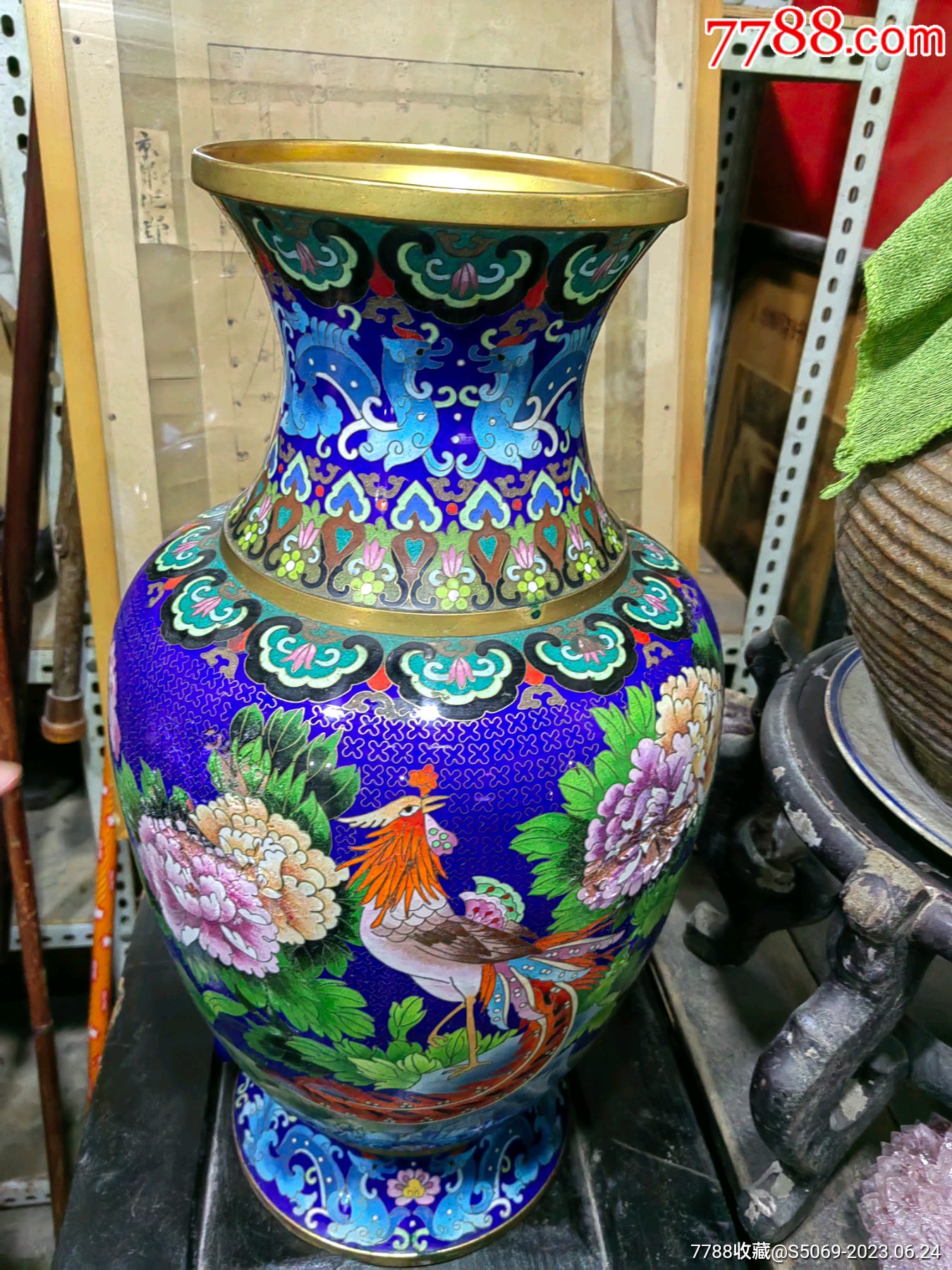 1053  中国　景泰藍　七宝　琺瑯　花瓶　2客　時代物 2025年最新】Yahoo!オークション -景泰藍の中古品・新品・未使用