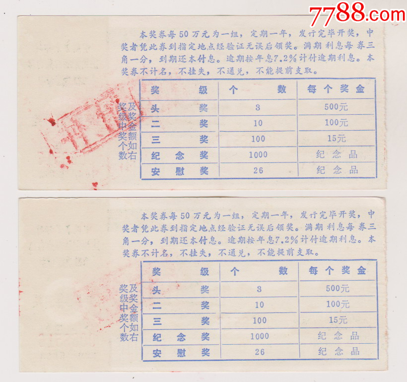 农行九江市支行储蓄存单2张_存单/存折_第2张_7788期刊网
