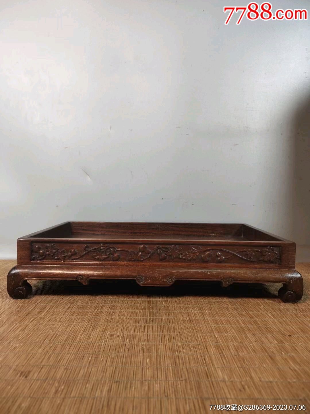 花梨木茶盘_木盘/木盛具_图片鉴定_收藏价格_7788铜镜收藏