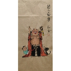 水墨钟馗-人物国画原作-7788红宝书