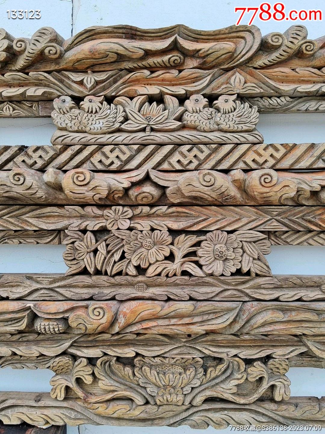 古建雕花梁一套,纯手工高浮雕雕刻,雕刻精致大方,立体感强,保存完整包老,-价格:33800元-se94951209-其他木雕建筑-零售 ...