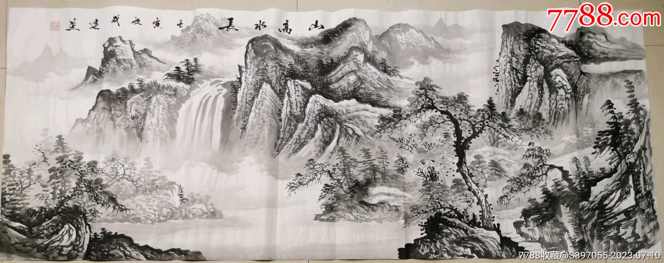 小六尺山水_山水国画原作_郎秋颖国画店【7788收藏__收藏热线】