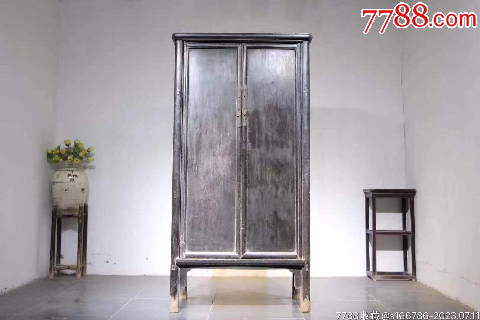 文房面条柜原汁原味黑大漆内朱红大漆批灰,明式做工圆角圆帽独板到底素-价格:6800元-se94981504-木柜/木橱-零售-7788收藏__收藏热线