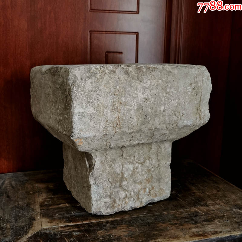 一拍堂清朝石雕石硪青石老夯石古玩石墩摆件古董石夯陈设方底座石器花几_石制工具_一拍堂古玩店【7788收藏__收藏热线】