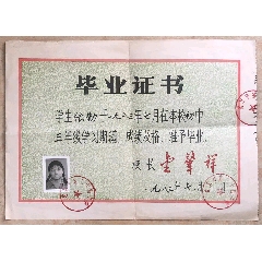 北京市第二十四中学毕业证书