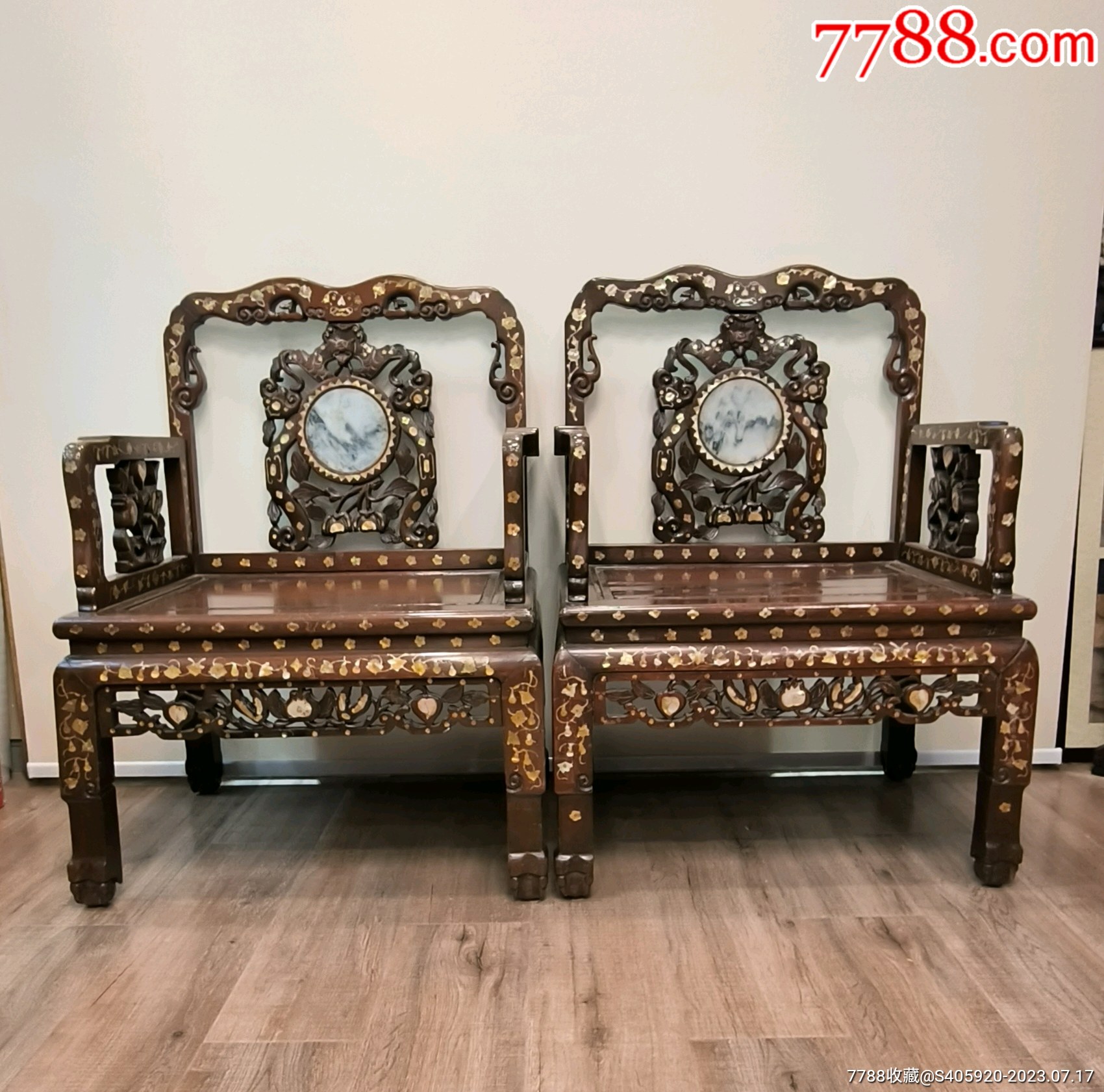 希少中華骨董　 大理石インレイ椅子　玉座　宮廷　紅木　紫檀　黒檀　花梨　李朝① 希少中華骨董 大理石インレイ椅子 玉座 宮廷 紅木 紫檀 黒檀