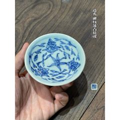 影青陵陰刻蓮紋花盤 中国美術 中国古玩 青花折枝花卉纹形攒盘图片素材-新媒体用图设计素材下载-汇图网