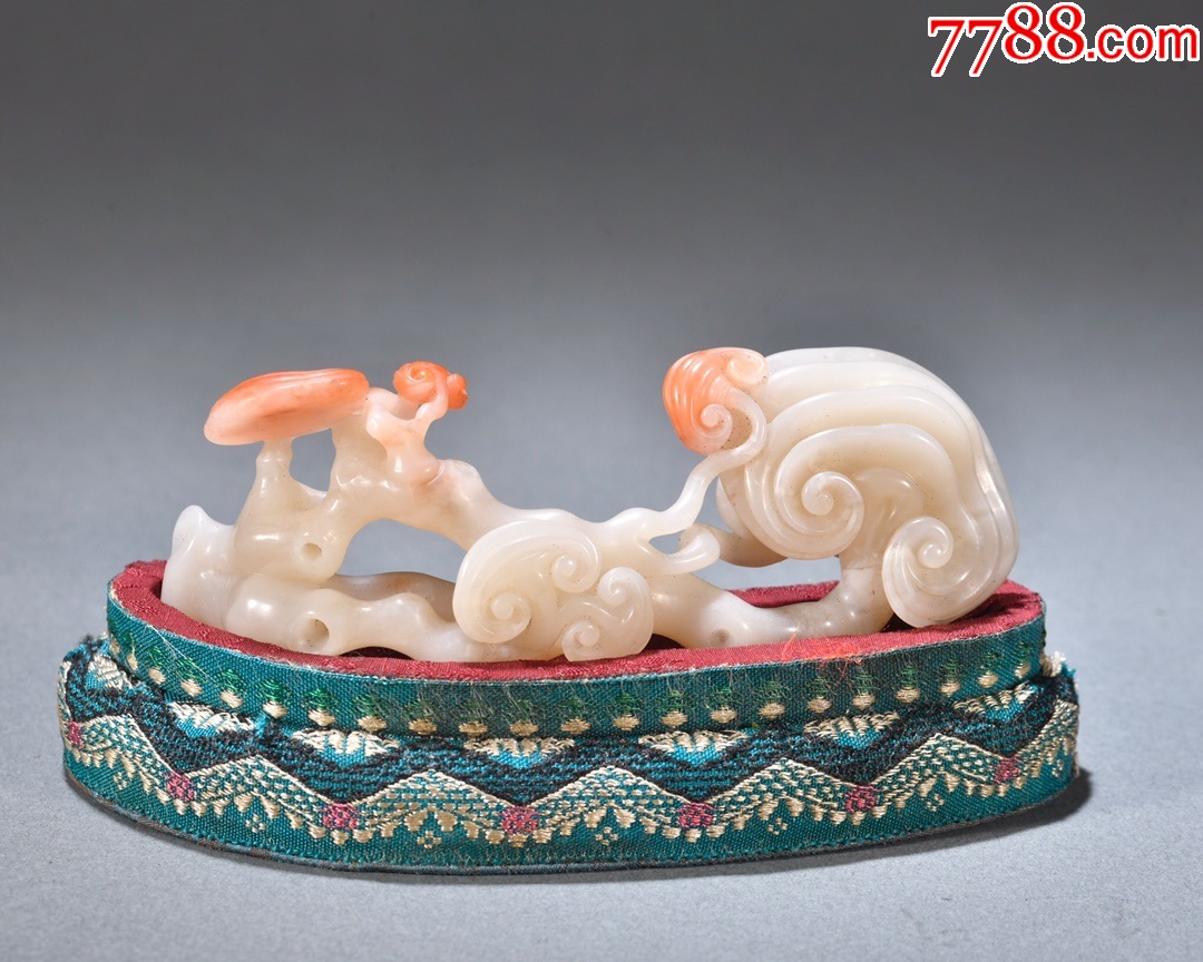 寿山・芙蓉石　印材　2.1×2.2×9.2 寿山芙蓉石 鈕付き | 上杉文林堂