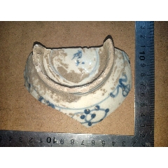 明代青花老瓷片碗底，带底款成？，残片，10.5*7*4cm