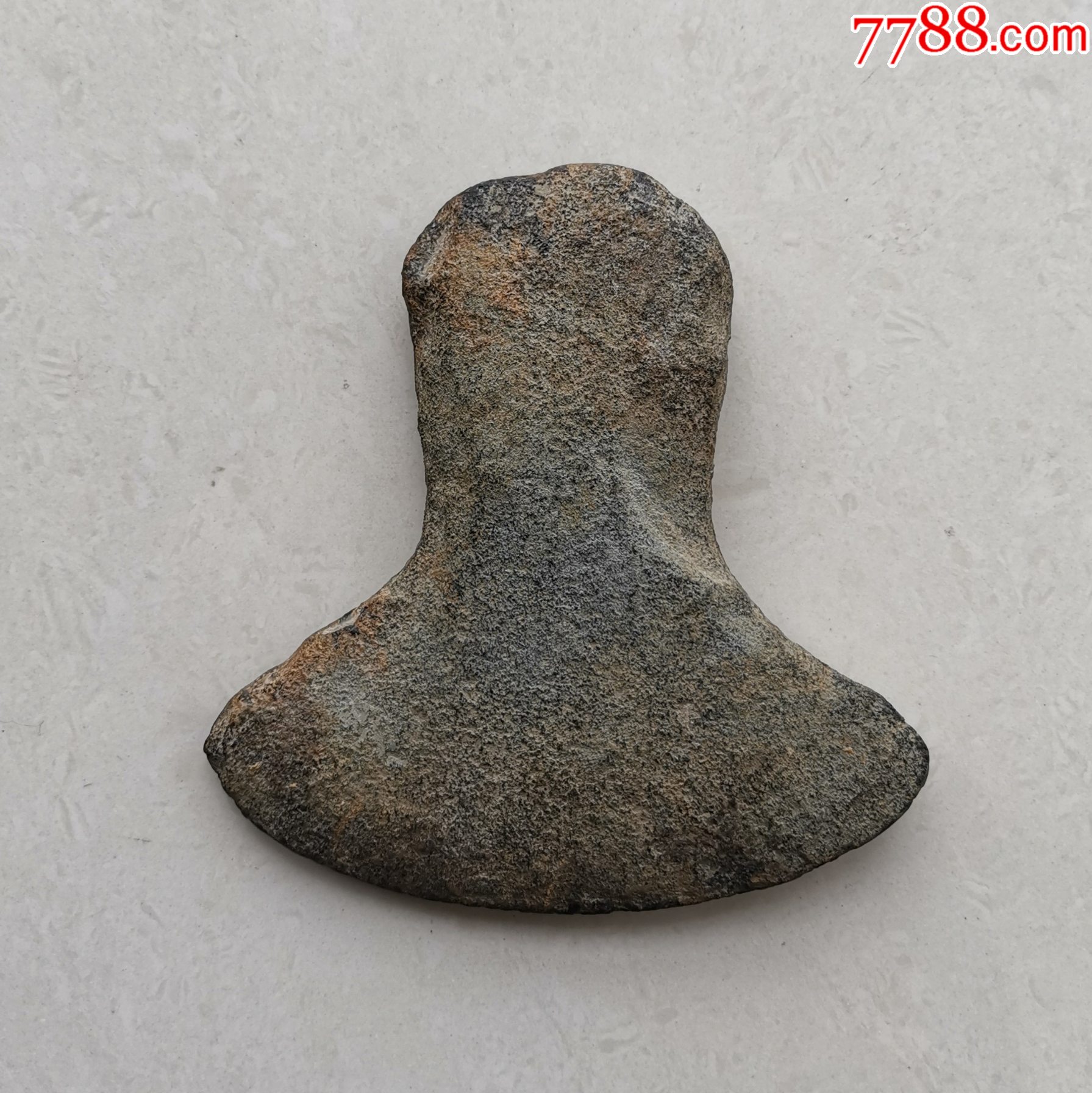 浙江湖州后马桥文化铲式石耨刀_石制工具_圆缘源【7788收藏__收藏热线】