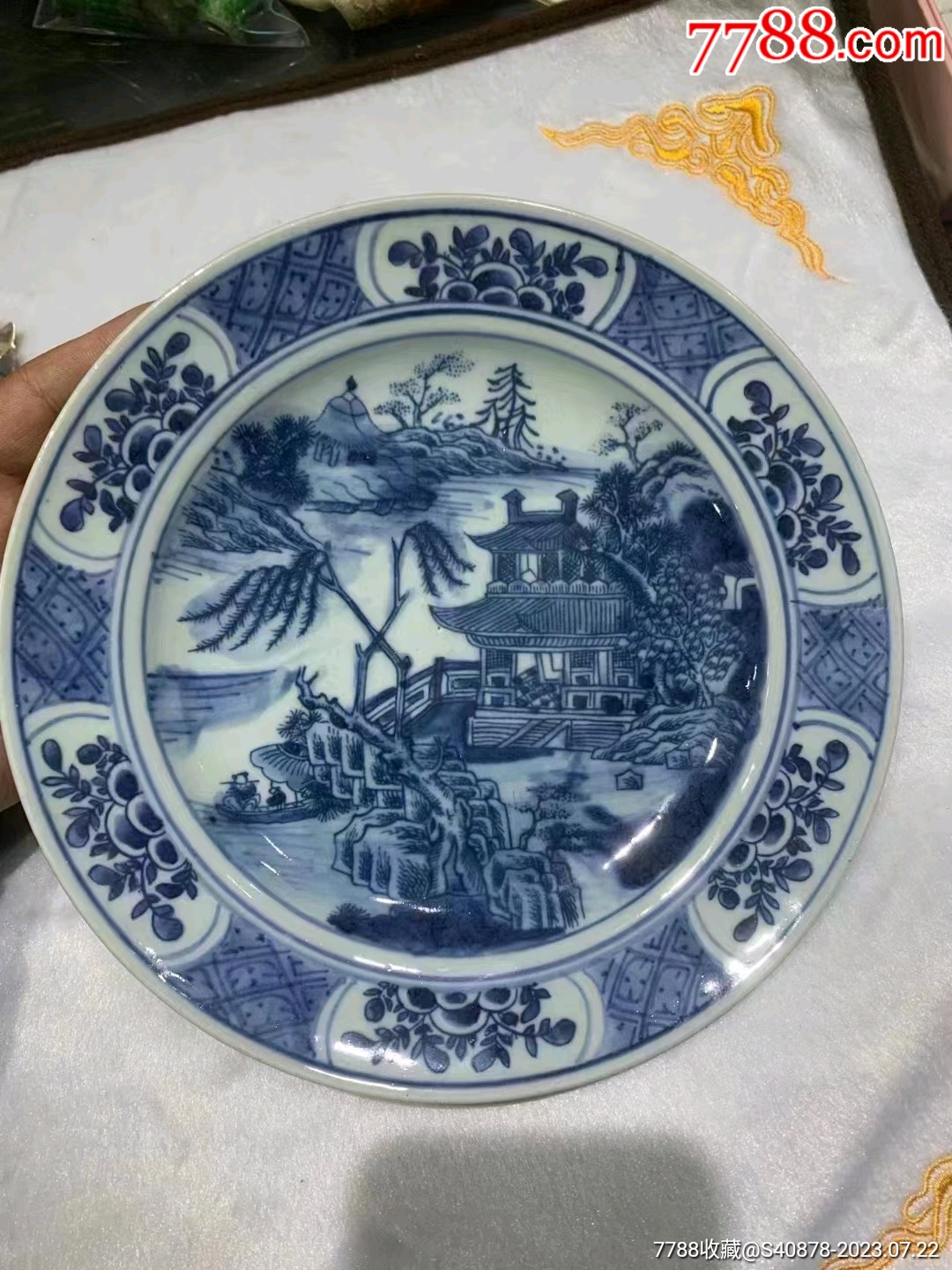 清末外销瓷盘子,-价格:450元-se95196301-青花瓷-零售-7788收藏__收藏热线