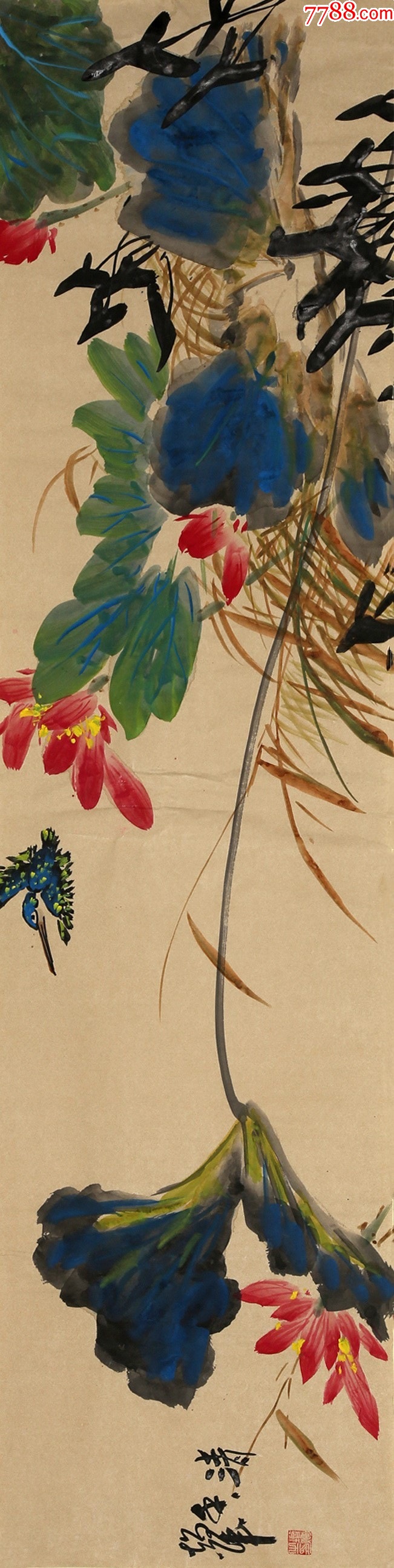 【保真】河北省美协会员、知名画家李增辉作品：清香-价格:280元-se95275049-花鸟国画原作-零售-7788收藏__收藏热线