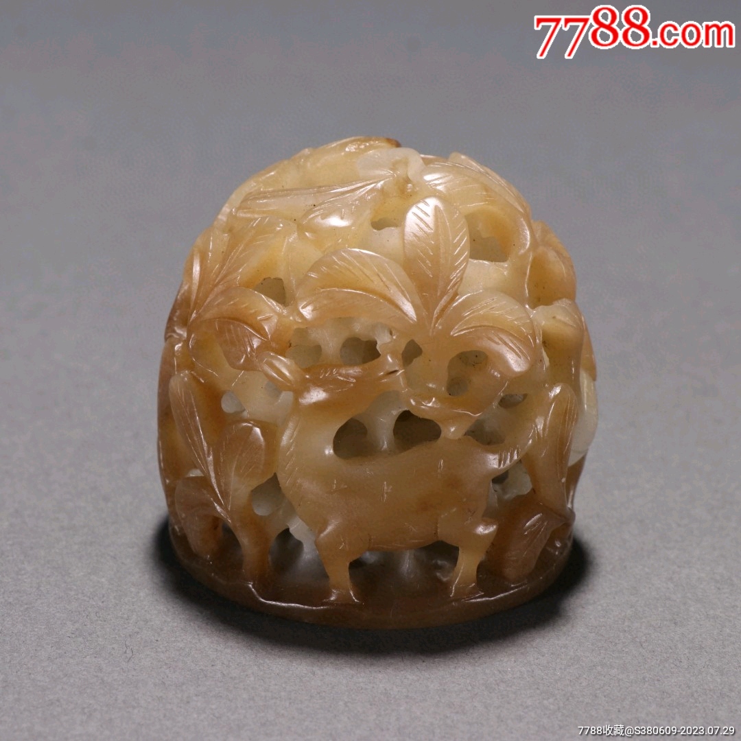 国外回流和田玉鹿鹤同春炉顶_和田玉_紫魅艺术【7788收藏__收藏热线】