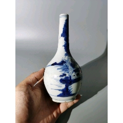 清代青花长颈瓶-青花瓷-7788红宝书
