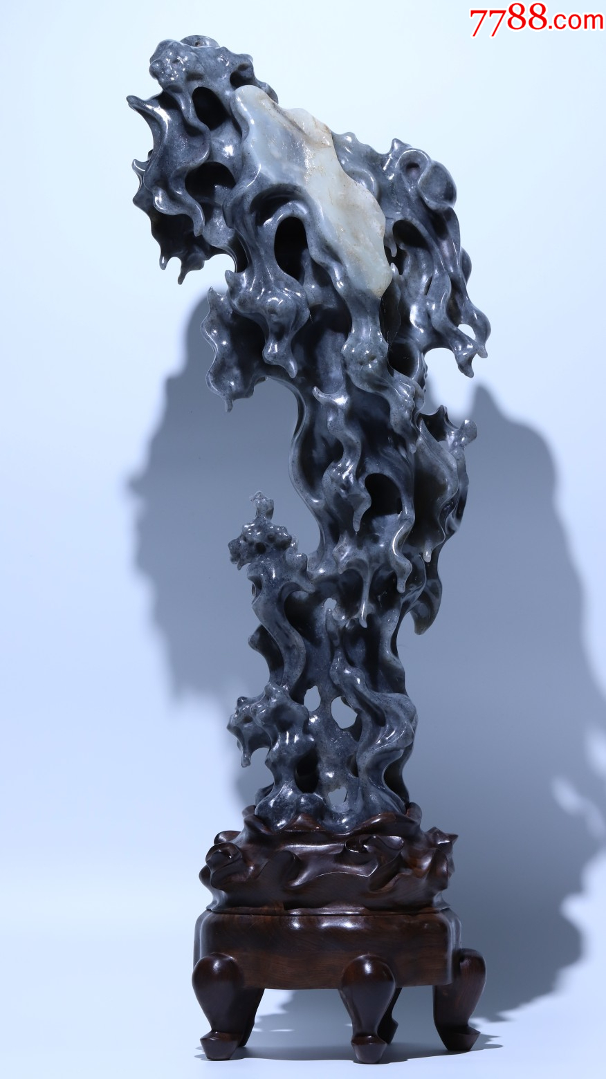 和田玉青花俏色路路通山子摆件_和田玉_南缘阁【7788旧书网】