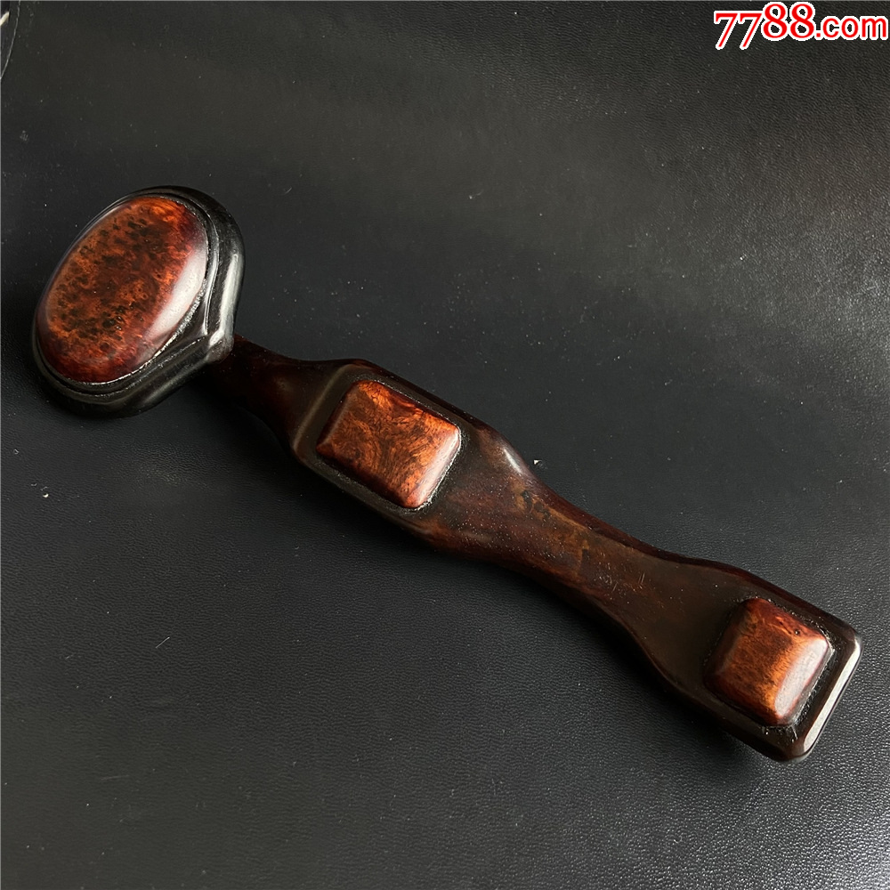 一口价紫檀镶嵌留疤崖柏如意摆件装饰木艺木雕手工艺收藏特价-价格:188元-se95477857-木雕摆件-零售-7788收藏__收藏热线