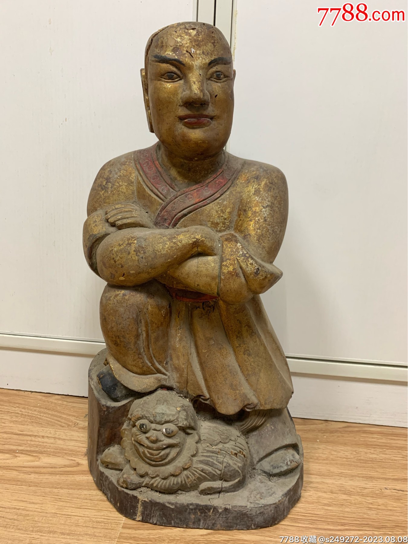 明代金漆木雕如意罗汉造像_流云堂【7788商城__七七八八商品交易平台(7788.com)】