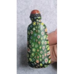 超安い 清乾隆朝官制“珐琅彩描金蛟龙出海福寿纹鸡油黄料器鼻烟壶”-鼻烟 工芸品