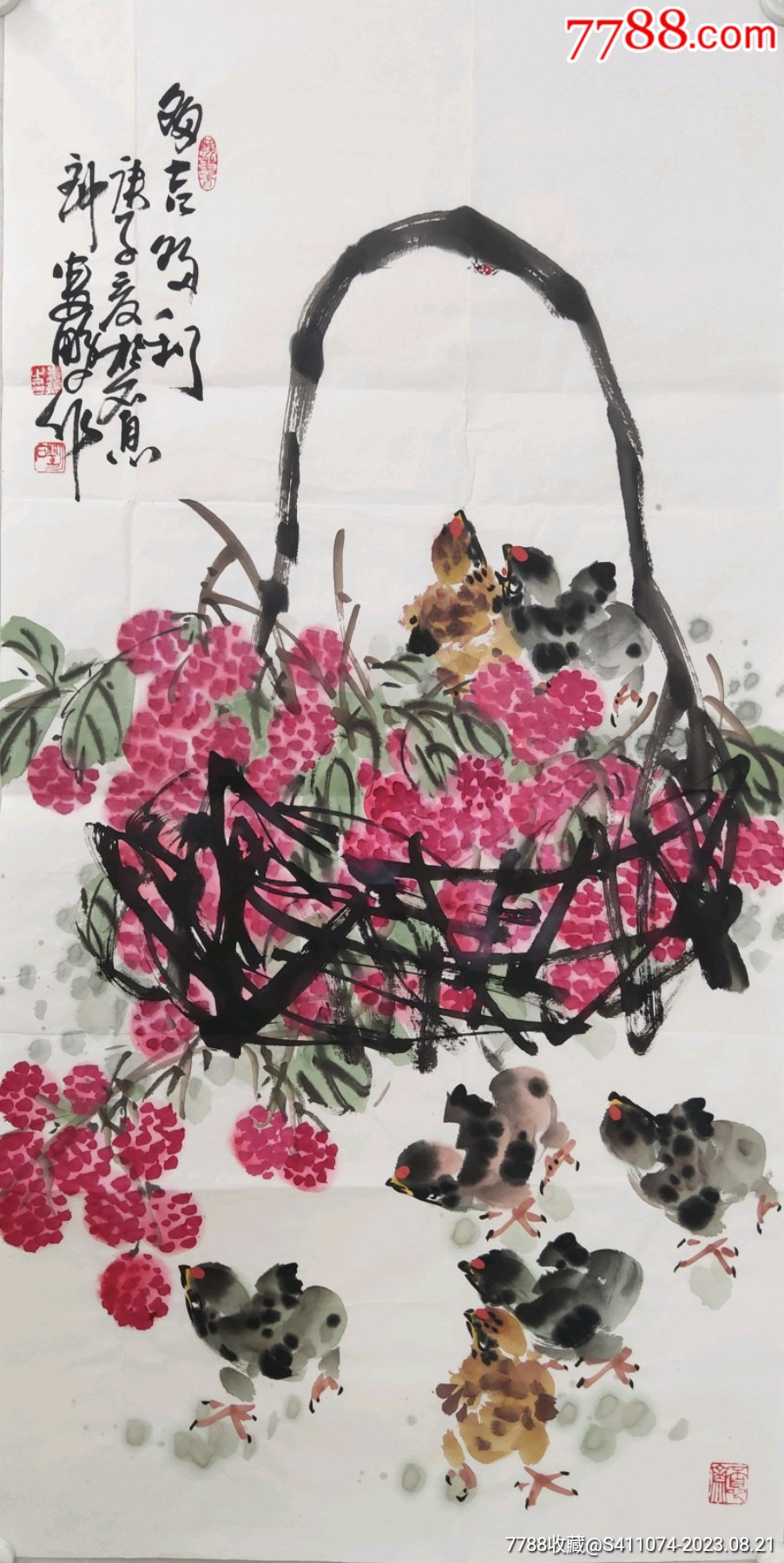 娄鹏国画写意三尺多吉多利-花鸟国画原作-7788商城__七七八八商品交易平台(7788.com)